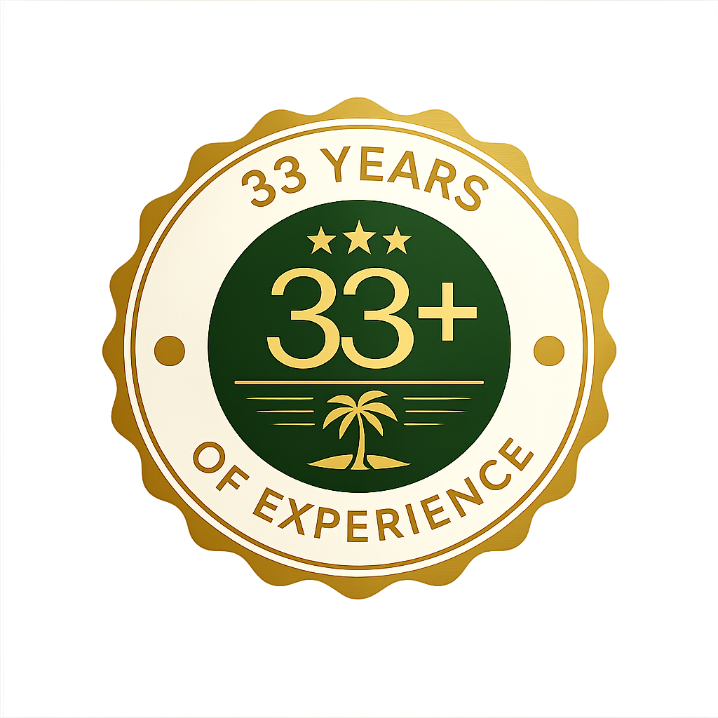 33 Years of Experience Seal